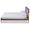 Baxton Studio Regis ModernLight Grey Fabric Upholstered and Walnut Brown Finished Wood Platform Bed-Full 192-11501-ZORO - alternate 3